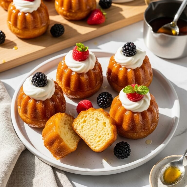 Soft, Golden Baba Bread Soaked in Sweet Citrus Syrup