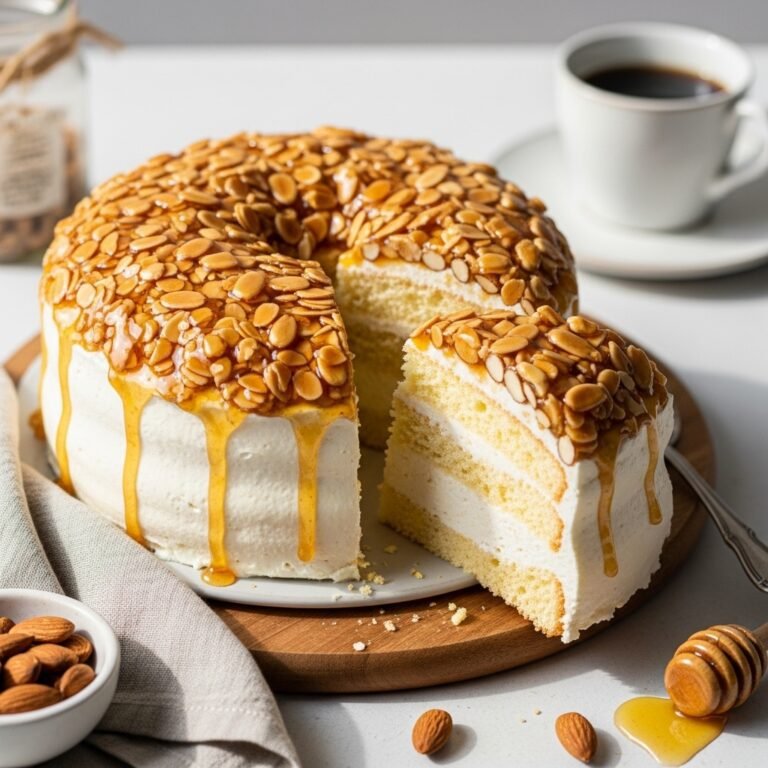 Honey-Almond Bienenstich Cake That Feels Like a Slice of Cozy Café Bliss