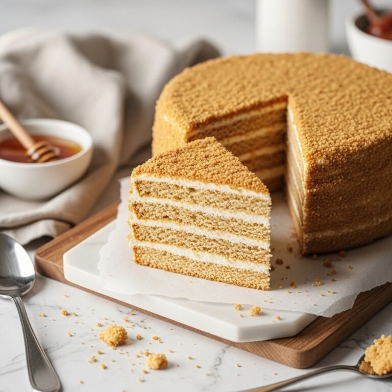 Russian Honey Medovik Cake That Layers Sweet Comfort Into Every Slice