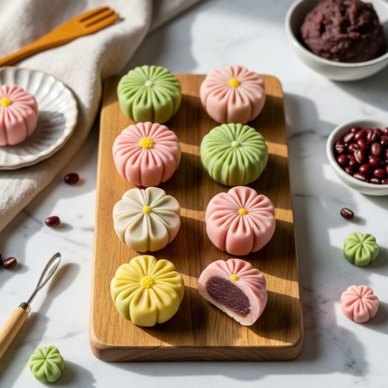 Delicate Homemade Wagashi: A Soft, Sweet Japanese Treat You Can Shape by Hand