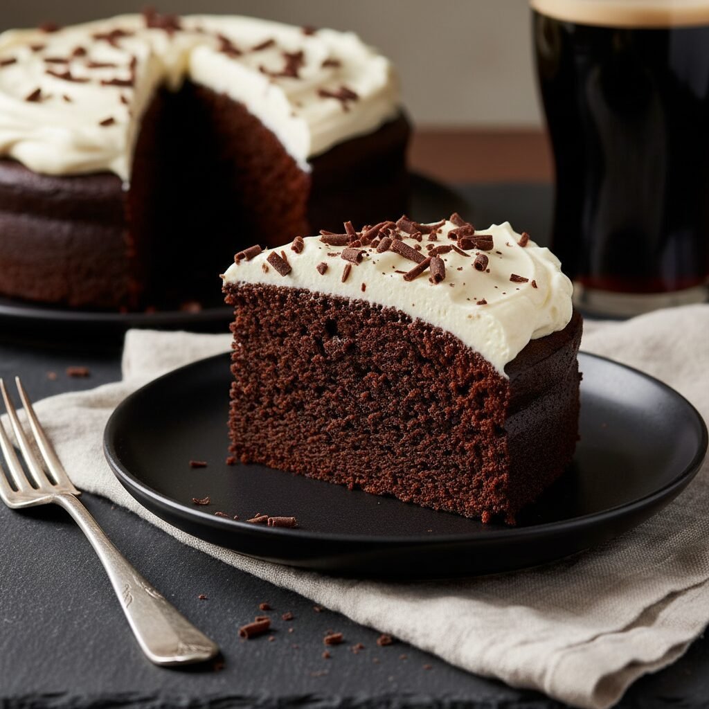Fudgy Chocolate Guinness Cake with Whipped Irish Cream Frosting