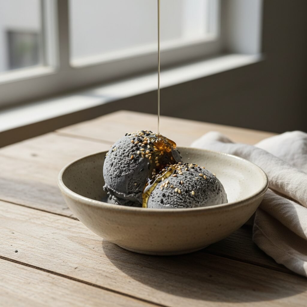Dreamy Toasted Black Sesame Ice Cream