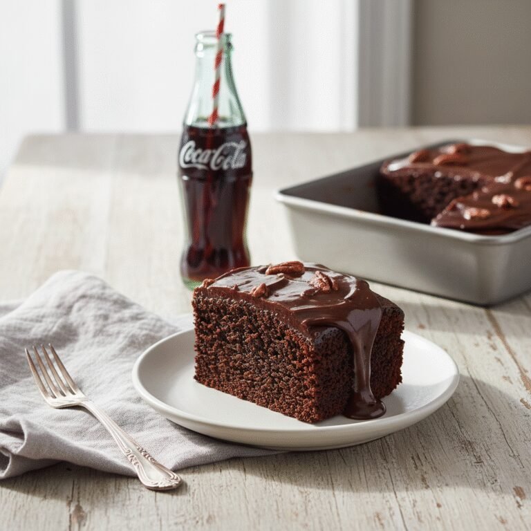 Fudgy Chocolate Cola Cake with a Crackly Poured Frosting