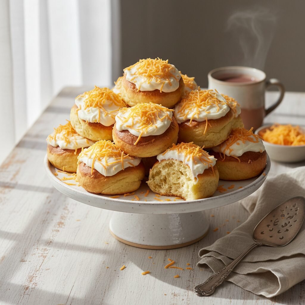 Pillowy Soft Filipino Ensaymada with Whipped Buttercream