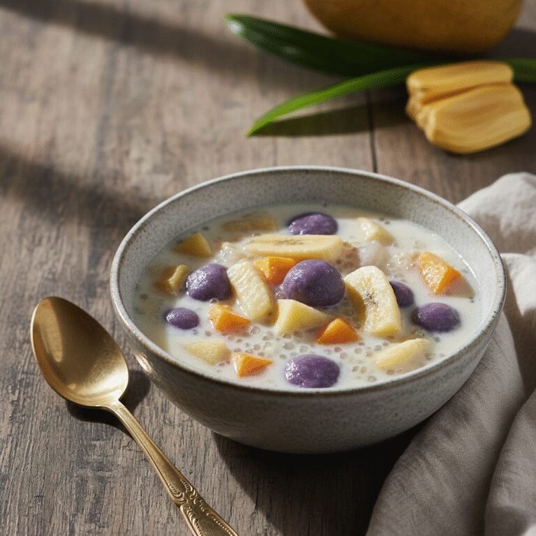 Creamy Coconut Mochi Ball Soup (Ginataang Bilo Bilo)