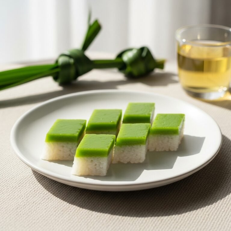 Dreamy Coconut Pandan Layer Cake (Kuih Seri Muka)