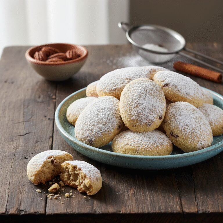 Melt-in-Your-Mouth Cinnamon Pecan Polvorones (Mexican Wedding Cookies)