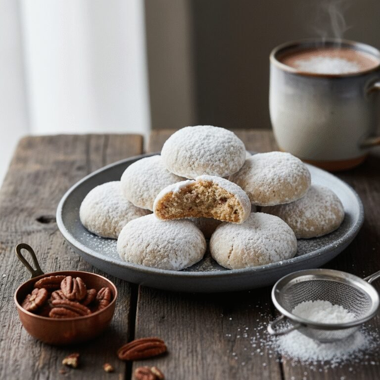 Melt-in-Your-Mouth Cinnamon Pecan Polvorones (Mexican Wedding Cookies)