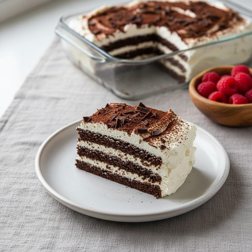 Effortless No-Bake Chocolate Ripple Icebox Cake