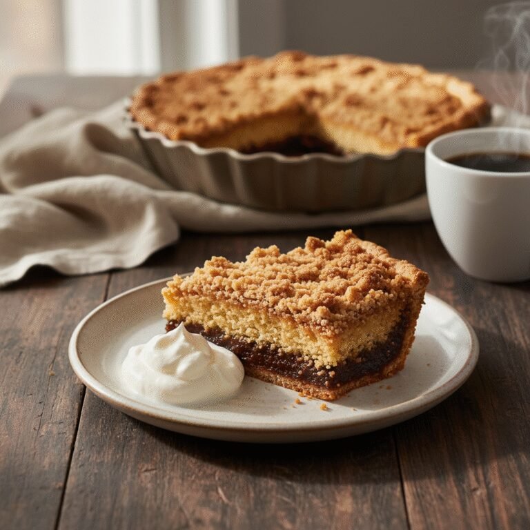 Cozy Molasses Shoofly Pie with a Buttery Crumb Topping