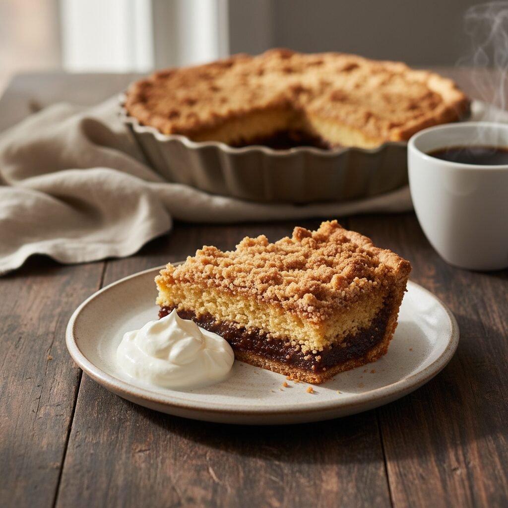 Cozy Molasses Shoofly Pie with a Buttery Crumb Topping