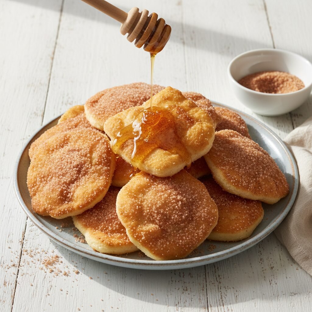 Golden Puffy Sopaipillas with Cinnamon Honey