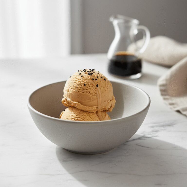 Creamy Umami Swirl: Salty-Sweet Soy Sauce Ice Cream