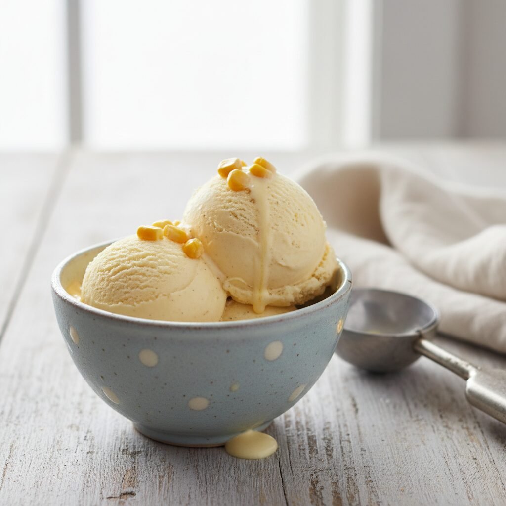 Creamy Dreamy Sweet Corn Ice Cream